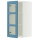 SEKTION Wall cabinet with glass door, white/Lerhyttan blue, 15x15x30 "