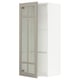 SEKTION Wall cabinet with glass door, white/Stensund beige, 18x15x40 "