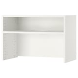A white SEKTION wall cabinet with a shelf, made of acrylic paint and particleboard, rectangular with clean edges.
