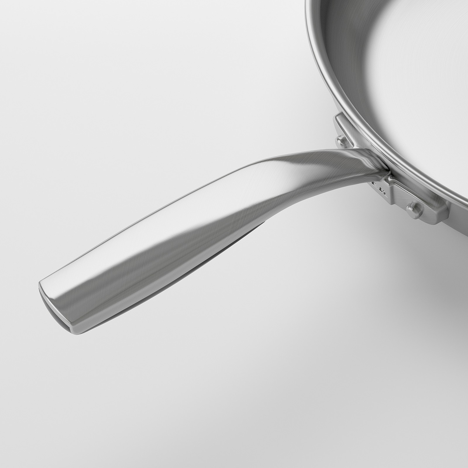 SENSUELL Frying pan, stainless steel, gray, Height 2" Diameter 13" IKEA