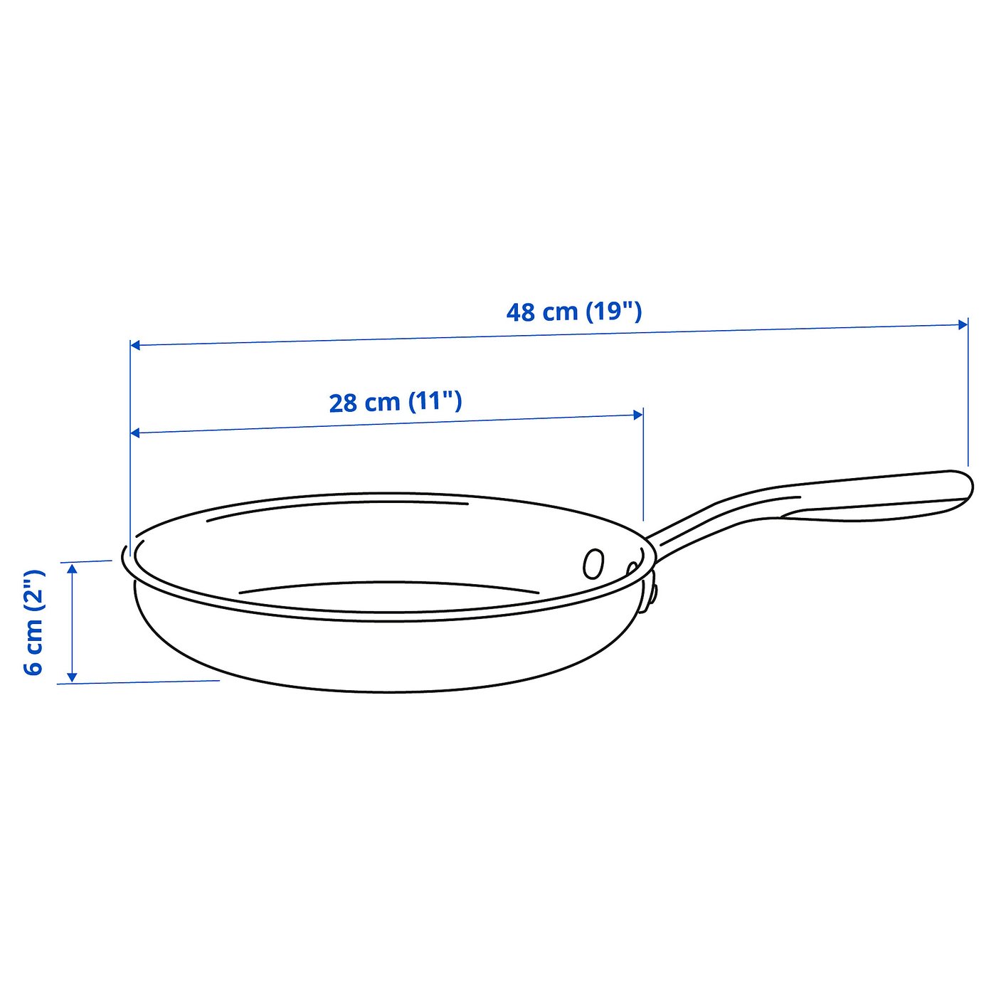 SENSUELL frying pan, stainless steel/gray, 11