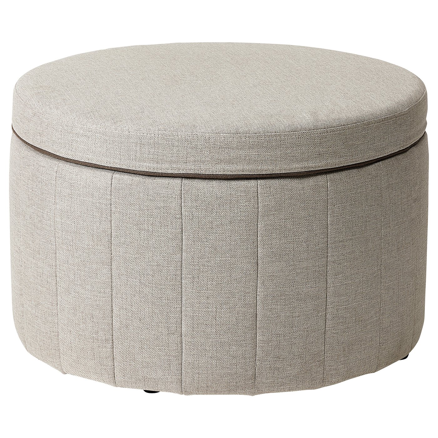 SIDSJÖ pouffe, with storage/Kilanda beige - IKEA