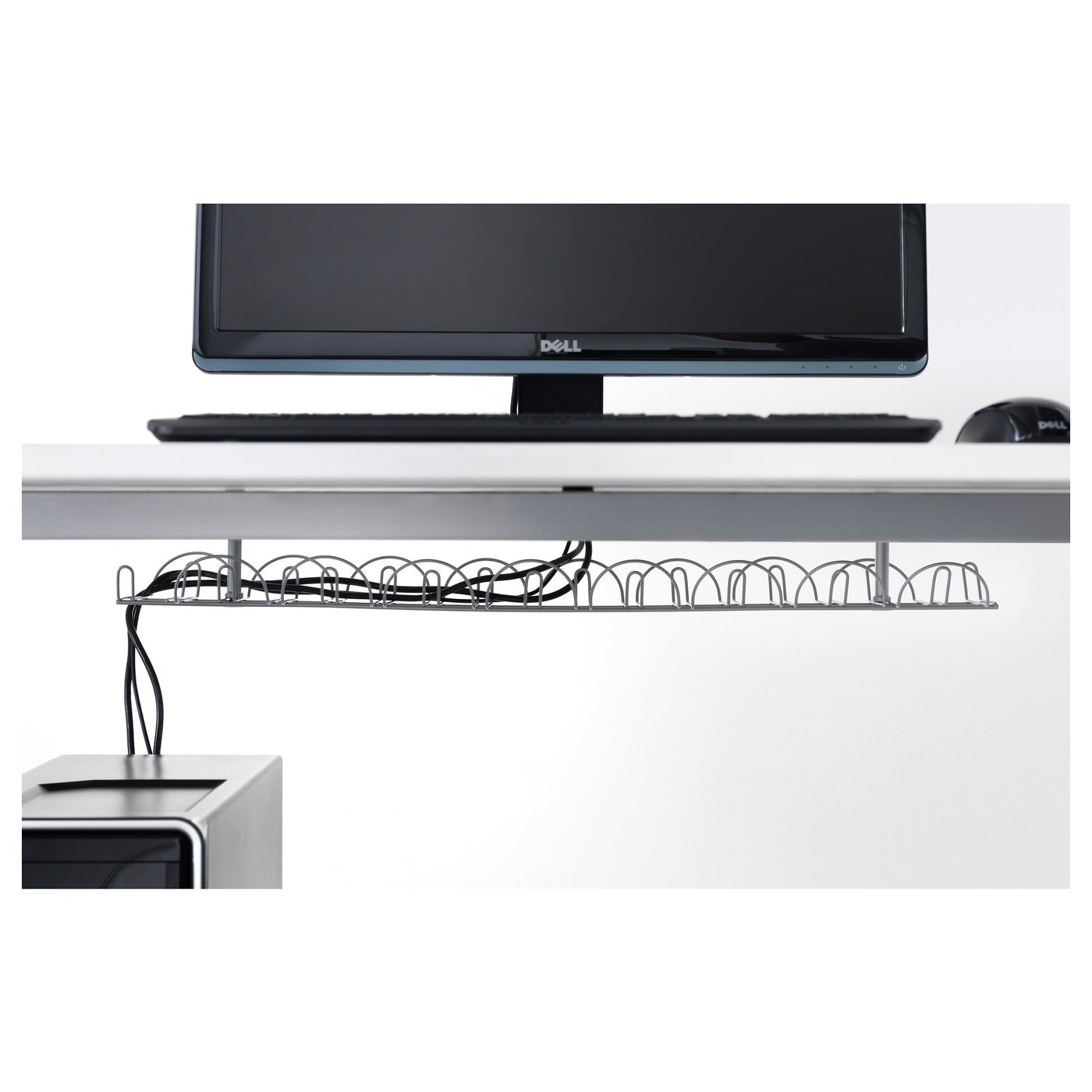 Signum Cable Management Horizontal Silver Color Ikea