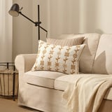SIKELSÄCKMAL Cushion cover, yellow/white, 16x23 "