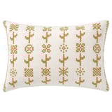 SIKELSÄCKMAL Cushion cover, yellow/white, 16x23 "