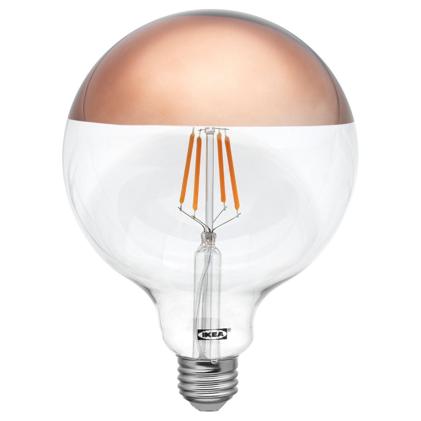 SILLBO LED bulb E26 370 lumen, globe, mirrored top bronze colored, 5
