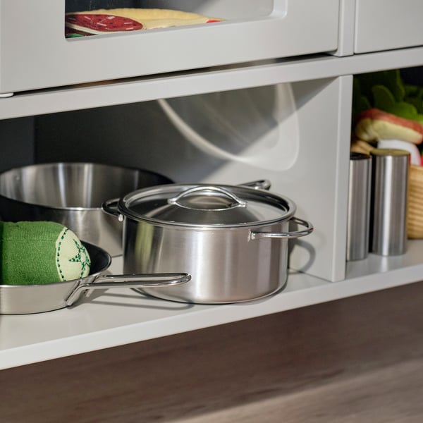 SILLTRUT Kitchen for children, gray, 26 3/4x15 3/4x39 3/8 "