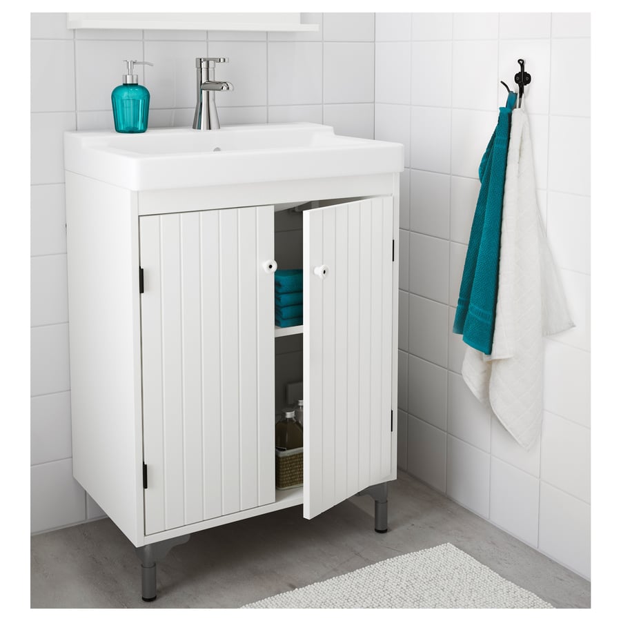 SILVERÅN Sink with 2 doors, white, 23 5/8x15x26 5/8" IKEA