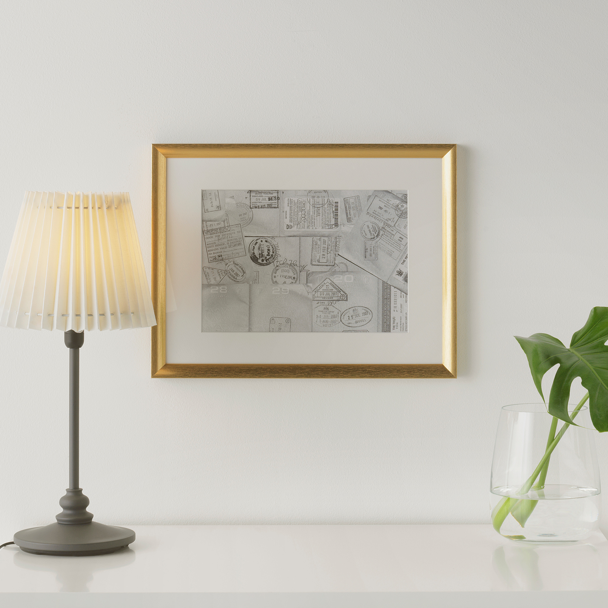 SILVERHÖJDEN Frame, gold, 12x16" IKEA