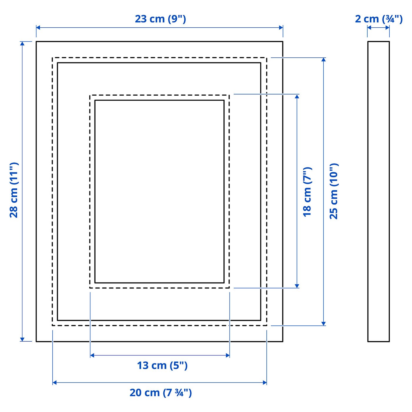 SILVERHÖJDEN frame, gold, 8x10