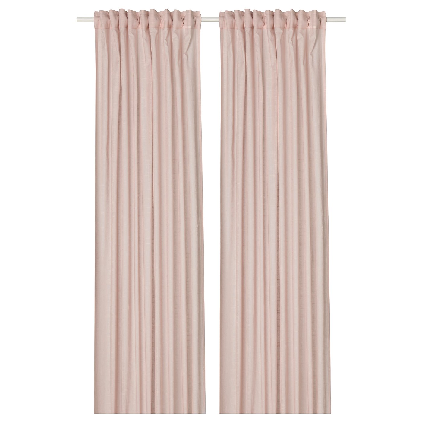 Sheer Curtains, 1 Pair, Pink/With Heading Tape
