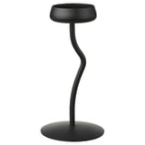SILVERPÄRON Pillar candle holder, black, 9 "