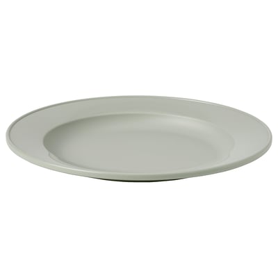 SIMKRABBA Side plate, plastic/green-gray, 8 "
