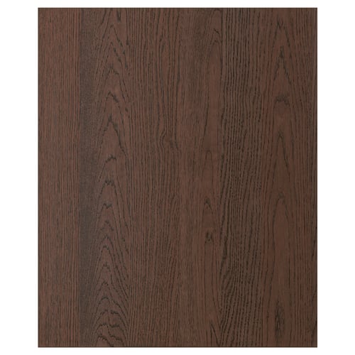 SINARP dark brown wood panel, oak veneer, rectangle, modern design.