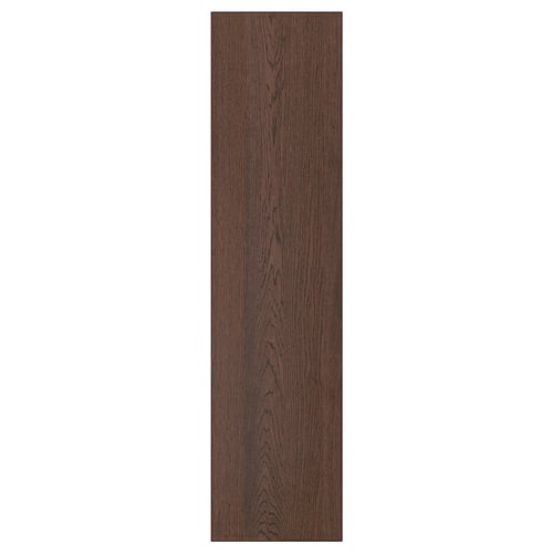 A dark brown wooden panel from the SINARP collection, featuring oak veneer with a sleek, rectangular design and solid wood edges.