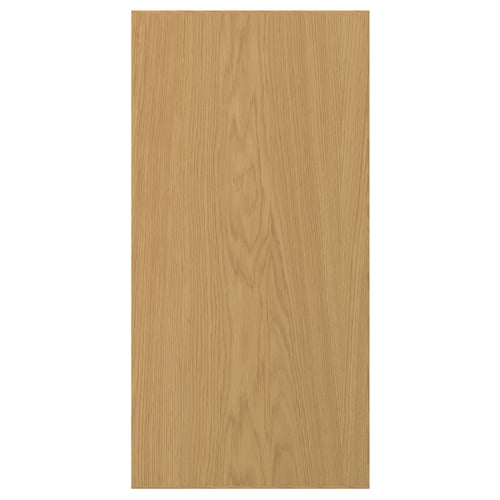 A SINARP wooden door in natural colour, made of oak veneer with a solid oak edge.