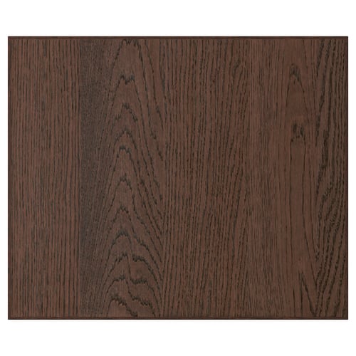 A SINARP dark wood front panel featuring oak veneer with a modern design.