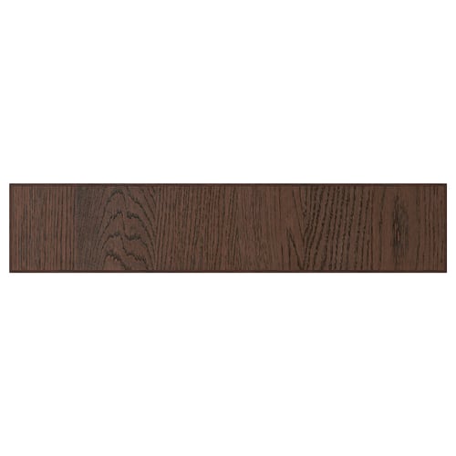 Dark wood SINARP cabinet front, rectangular, oak veneer with solid wood edge, sleek modern design.