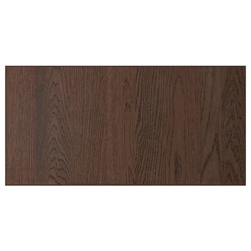 Dark brown wooden panel with visible grain. Rectangular, sleek design with solid wood edges.