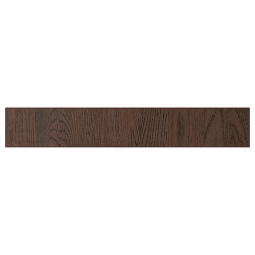 Dark oak wooden panel, rectangular shape, smooth finish, natural wood grain visible.