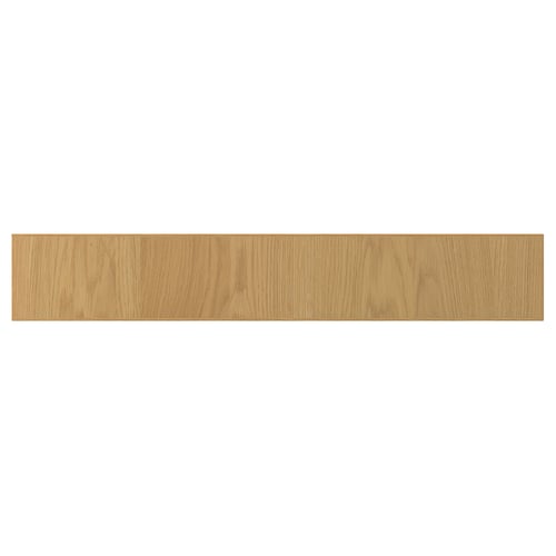 A SINARP wooden shelf. It is light brown, rectangular, made of oak veneer, and has a simple, elegant design.