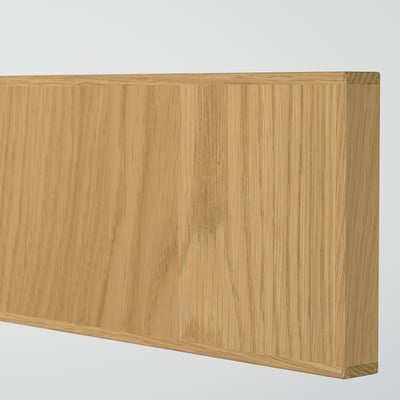 Oak edge panel, smooth, varnished, high-quality.