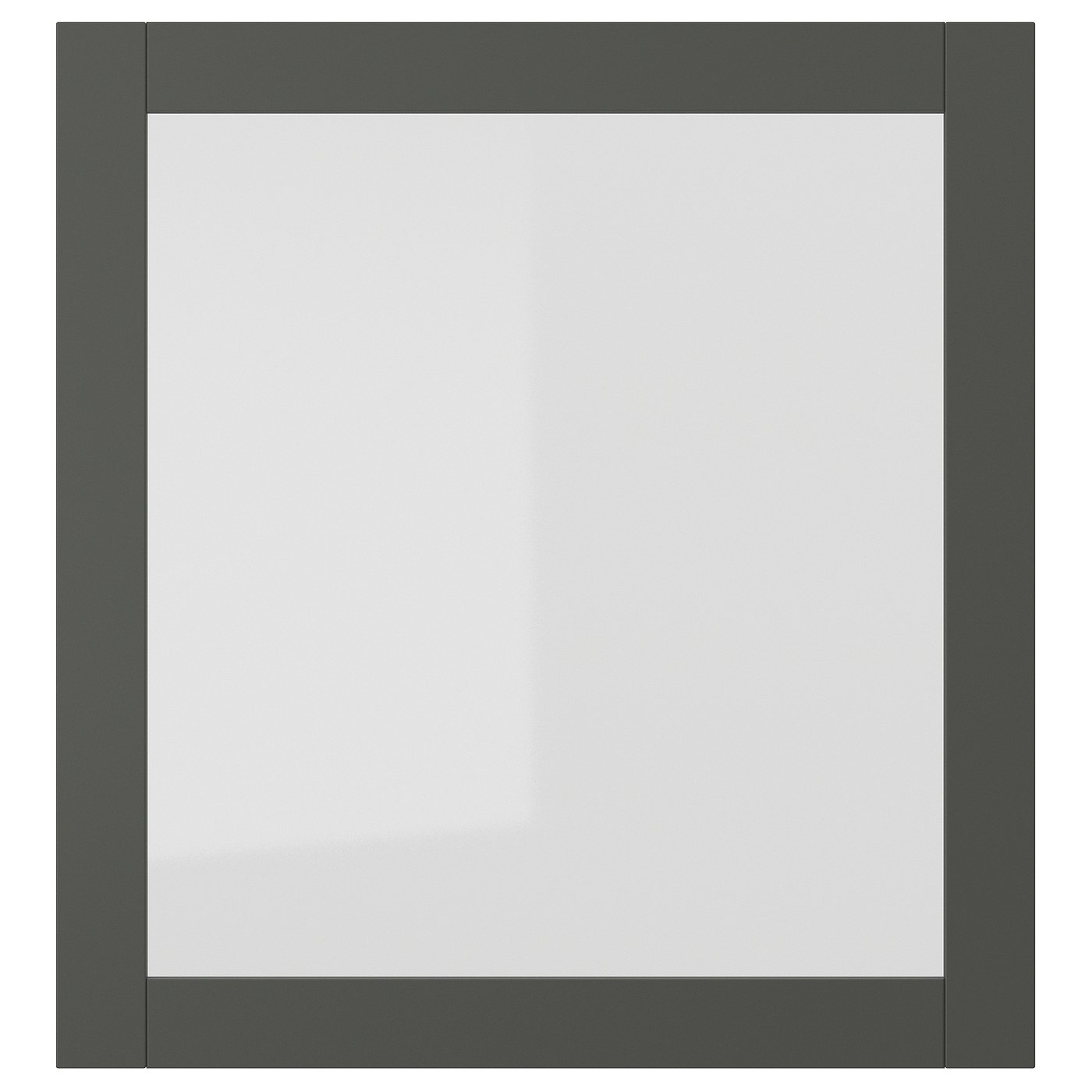 SINDVIK Glass door, black-brown, clear glass, 23 5/8x25 1/4