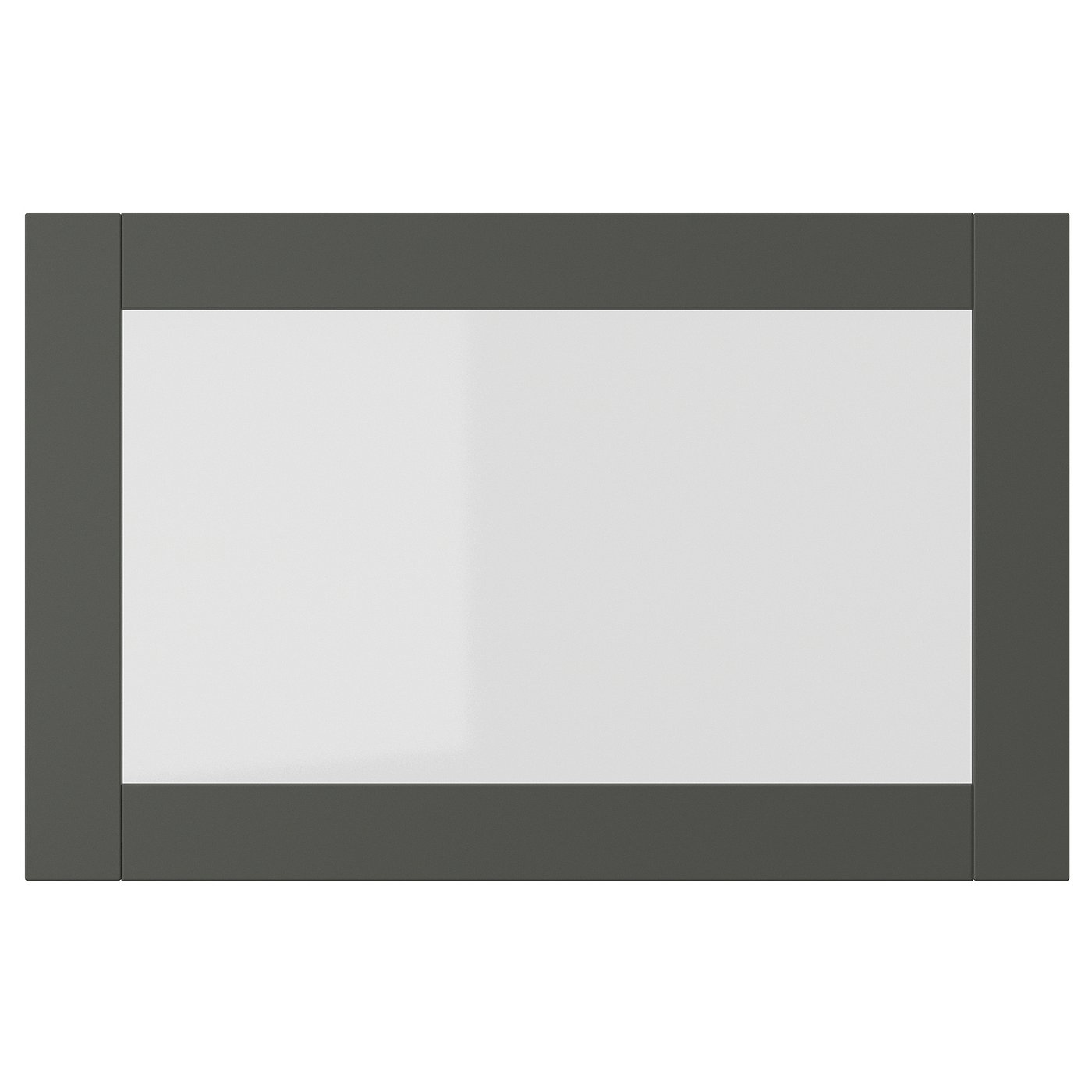 SINDVIK Glass door, black-brown, clear glass, 23 5/8x15