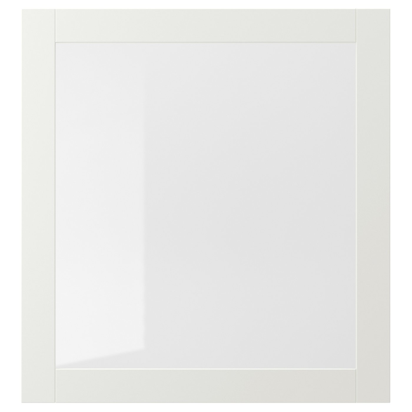 SINDVIK glass door, white/clear glass, 231/2x251/8