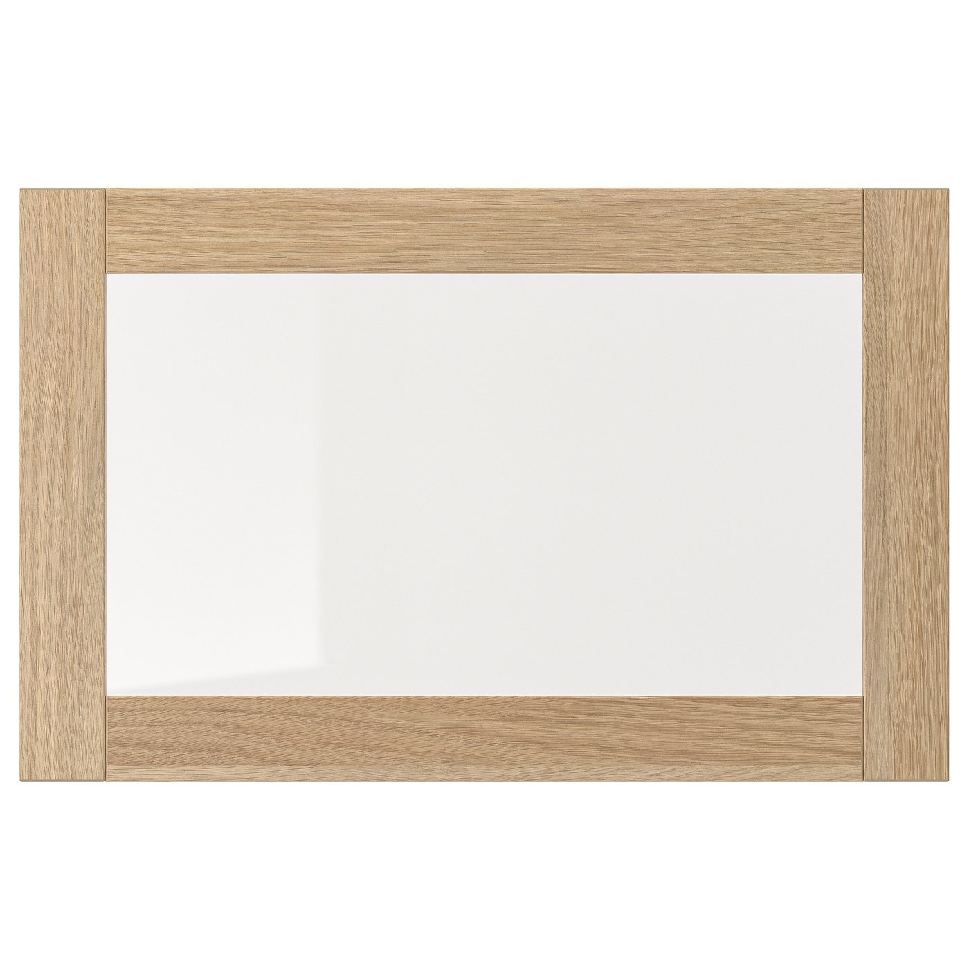 SINDVIK glass door, white stained oak effect/clear glass, 231/2x15
