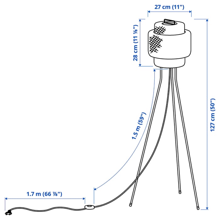 SINNERLIG floor lamp, bamboo/handmade - IKEA