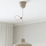 SJÖMAKT Pendant lamp, beige/ash, 15 "