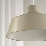 SJÖMAKT Pendant lamp, beige/ash, 15 "