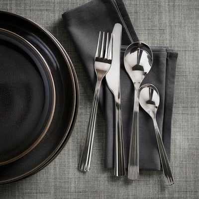 SJUGÄLSHAJ 20-piece flatware set, stainless steel