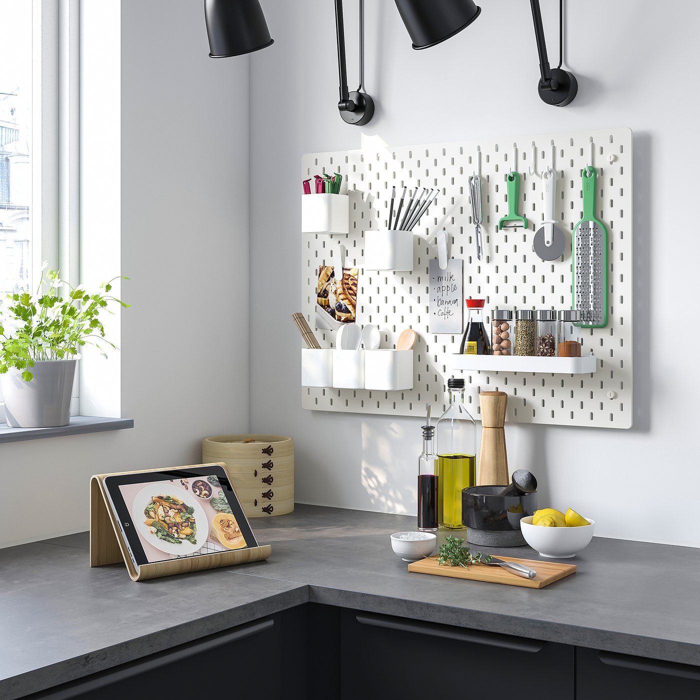 IKEA SKADIS PegBoard & Accessories (76cm X 56cm), Furniture & Home