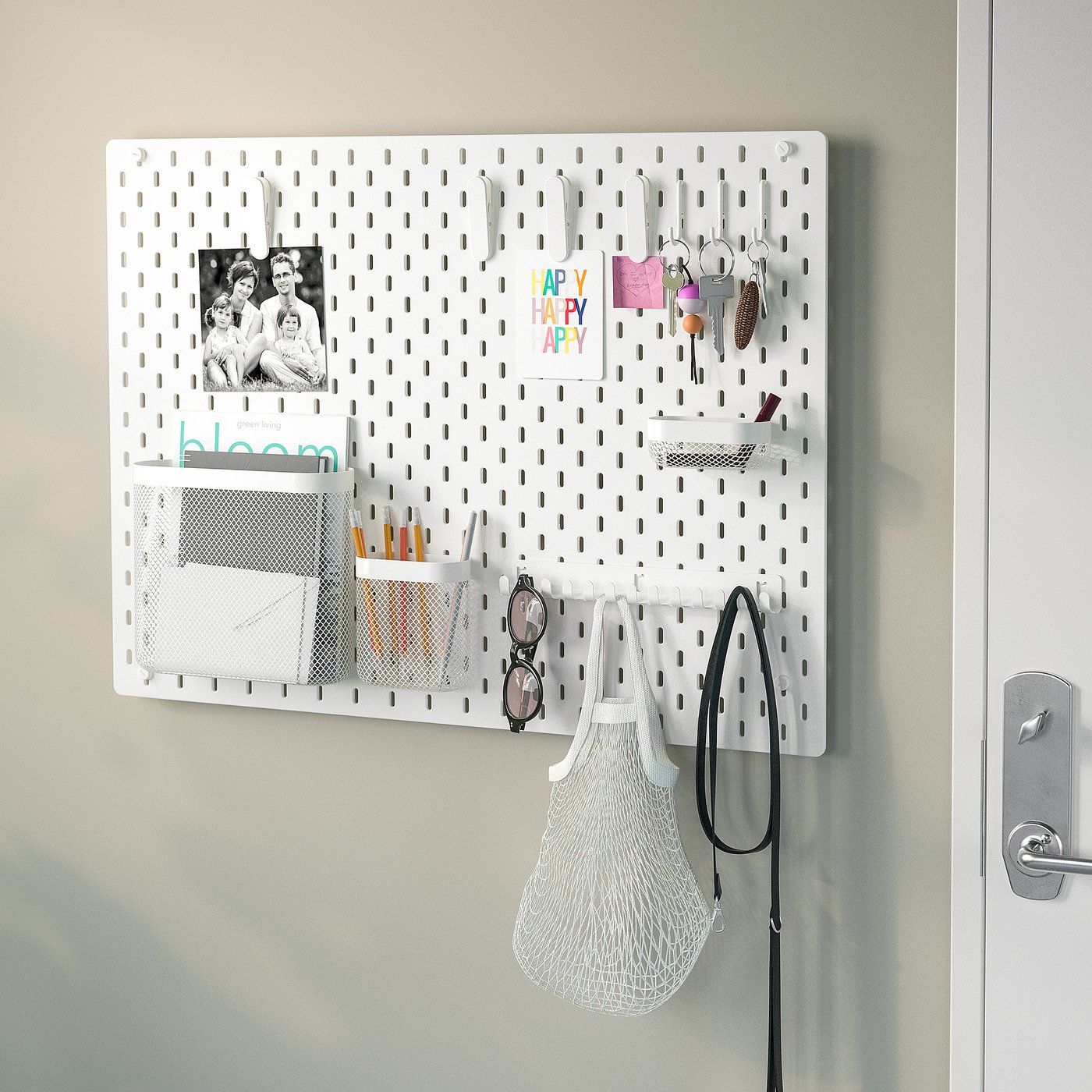 SKÅDIS storage basket, set of 3, white - IKEA