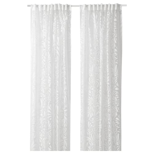 SKÄREFLY sheer curtains, 1 pair, white, 57x98" IKEA