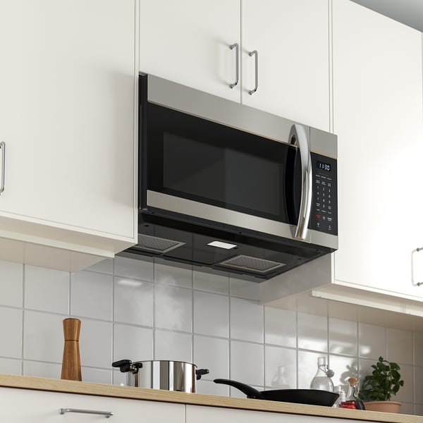 SKALLEBO Over-the-range microwave, Stainless steel, 30 "