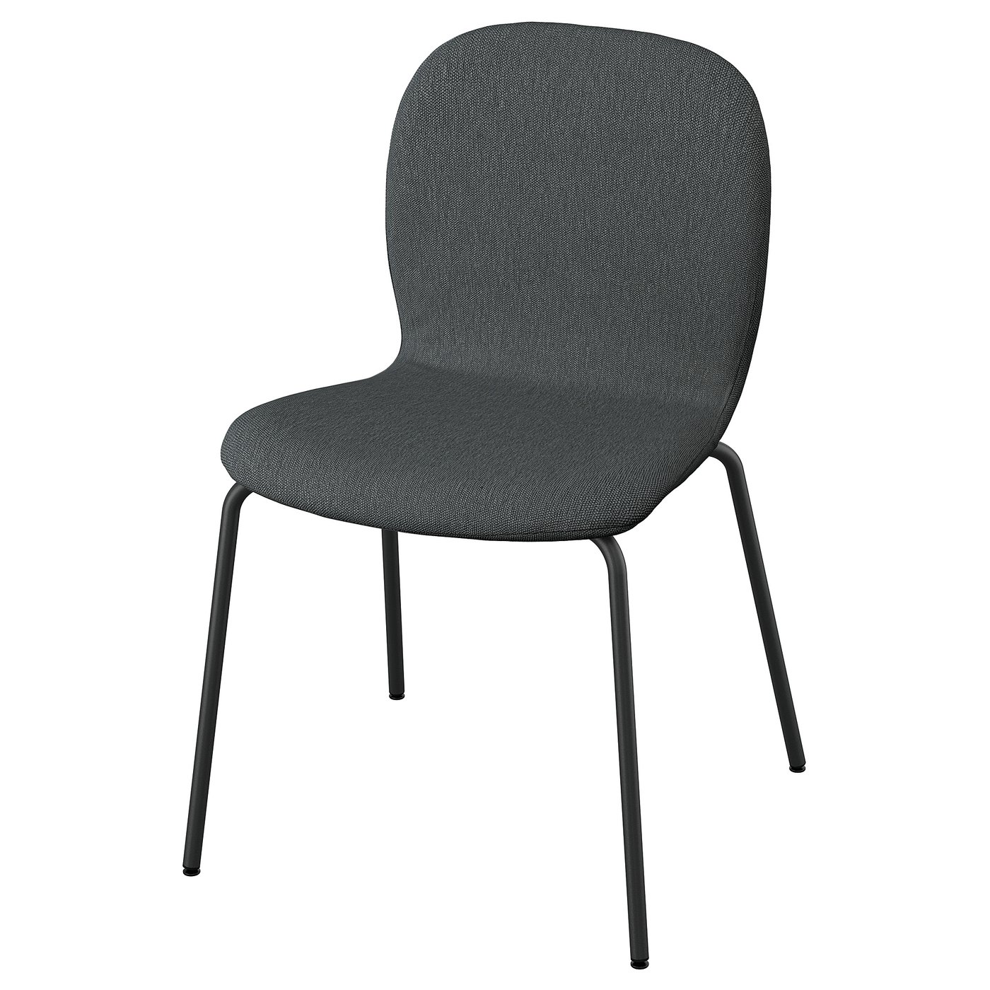 Chair, KnäBäCk Dark Gray/Tubular Metal/Black-Gray