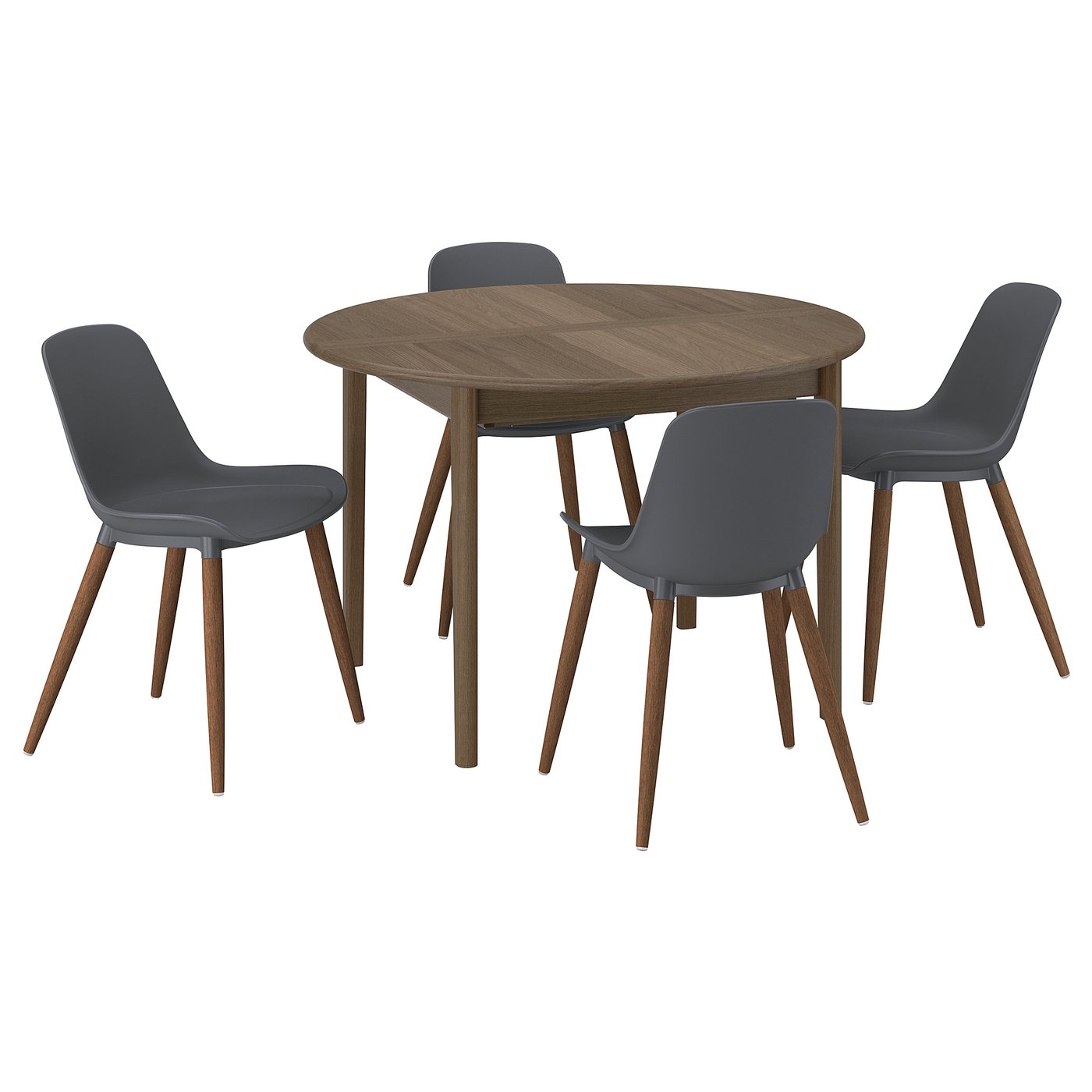 SKANSNÄS / GRÖNSTA Table and 4 chairs - brown beech/indoor/outdoor