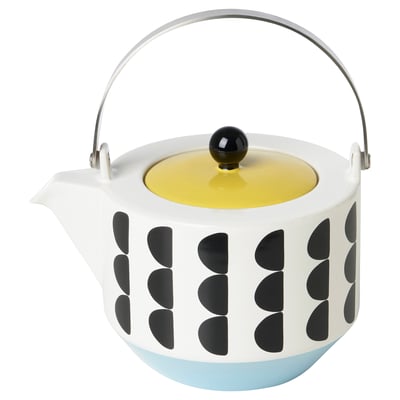SKEDSTÖR Teapot, mixed colors, 34 oz