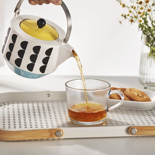 SKEDSTÖR Teapot, mixed colors, 34 oz