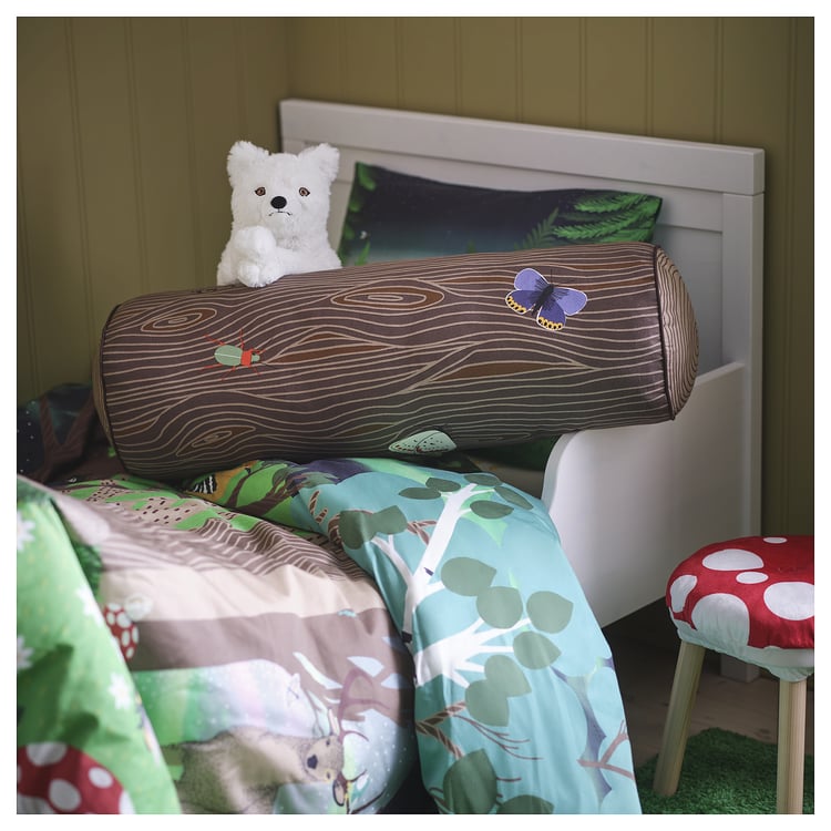 SKOGSDUVA Cushion cylinder shaped/brown IKEA