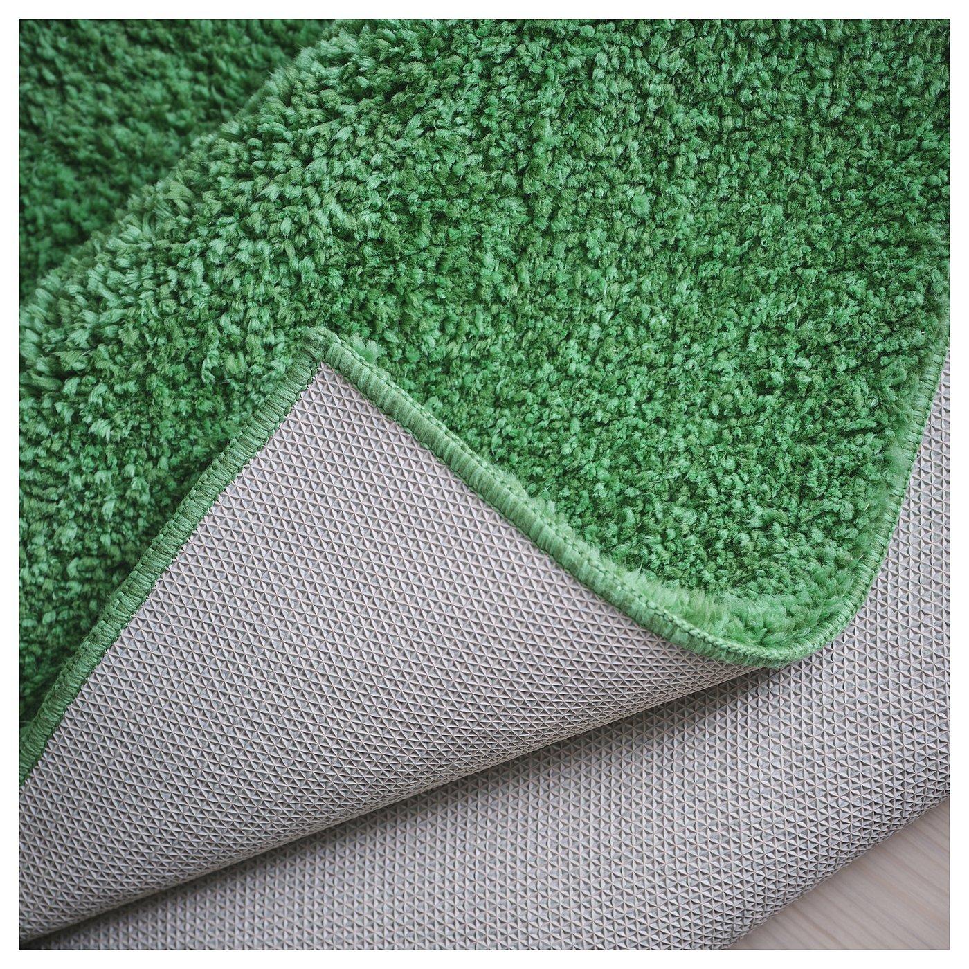 IKEA ラグ 270×200 グリーン SKOGSDUVA rug, high pile, green, 4'4