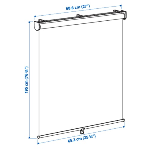 Illustration with measurements for the product: SKOGSKLÖVER.