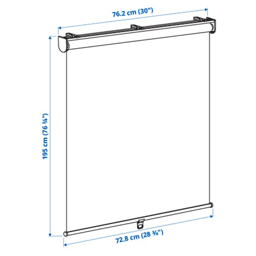 Illustration with measurements for the product: SKOGSKLÖVER.