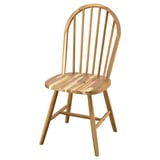 SKOGSTA chair: light brown wood, arched back, spindles, durable acacia.