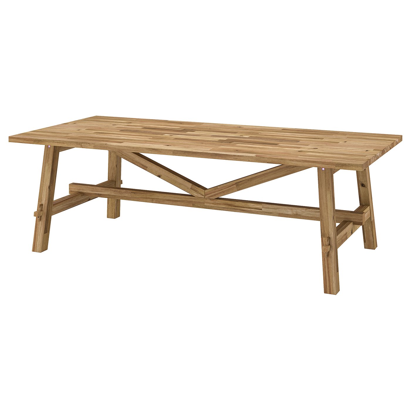 IKEA SKOGSTA 160×81×74cm SKOGSTA dining table, acacia/black, 921/2x393/8