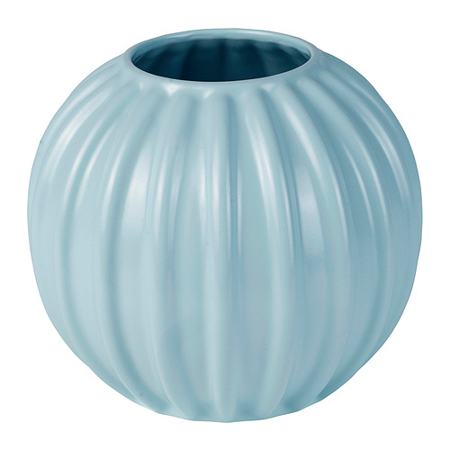 SKOGSTUNDRA Vase, light blue, 6 "