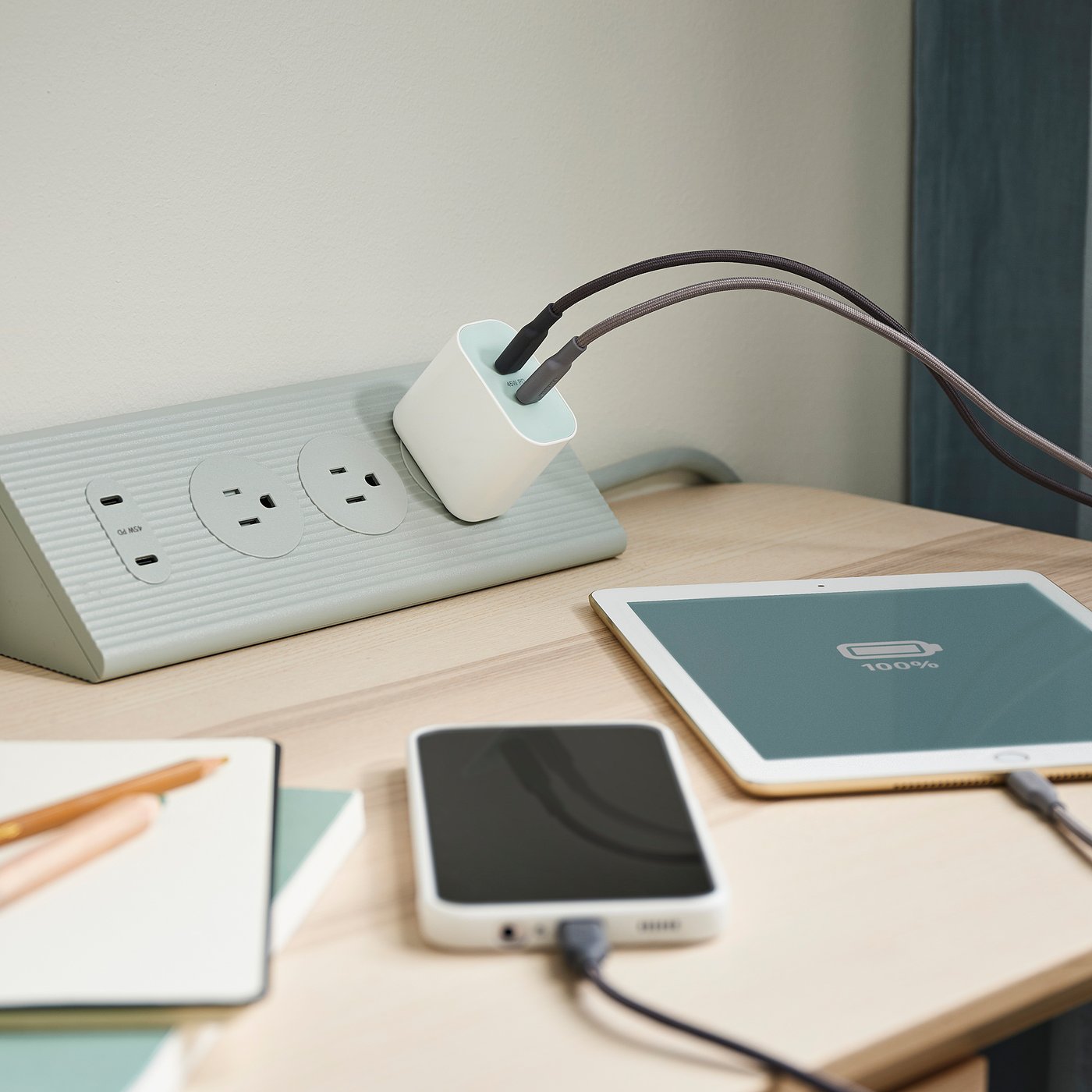 SKOTAT extension cord, green, 5'11